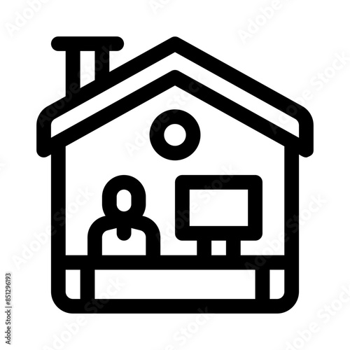 homeschooling line icon