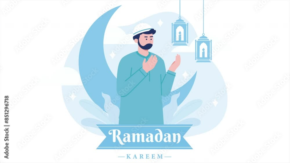 Ramadan kareem flat design animation Ramadan kareem flat design animation