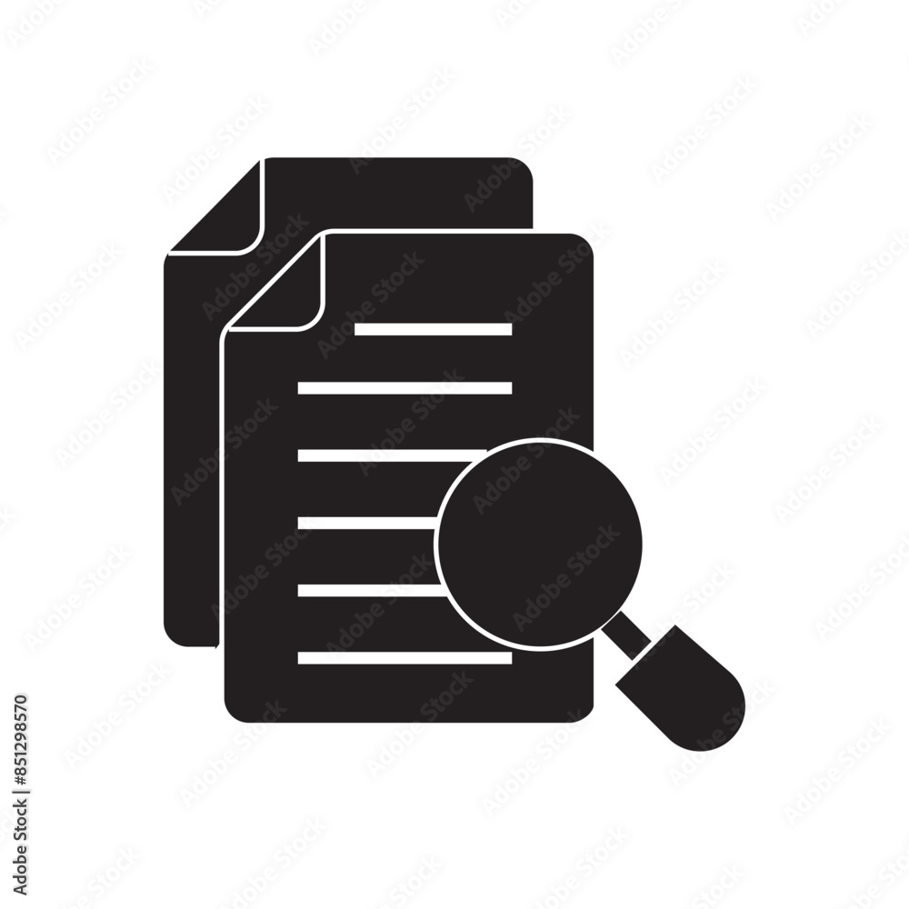 File document search magnifier icon vector design File document search magnifier icon vector design