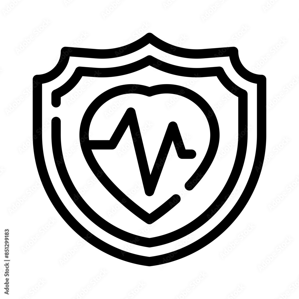 health insurance line icon