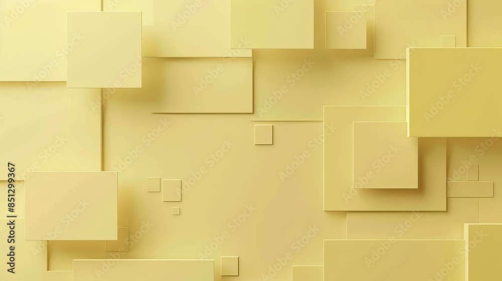 Obraz premium Light yellow background with minimalistic floral designs