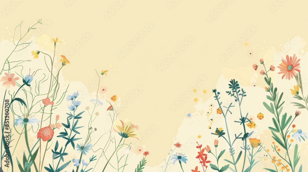 Light yellow background with simple stars Light yellow background with simple stars