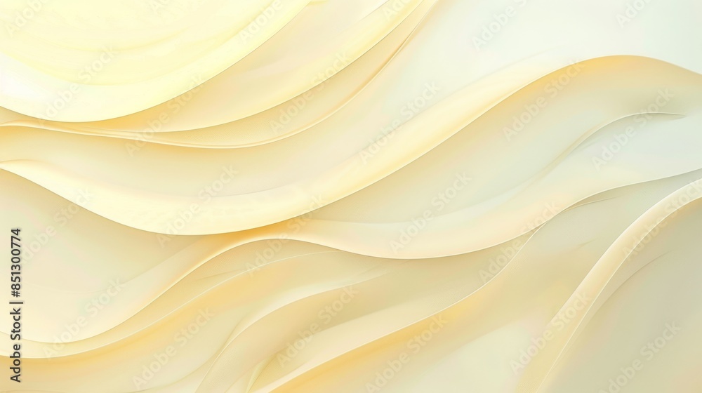 Obraz premium Light yellow background with minimalistic floral designs