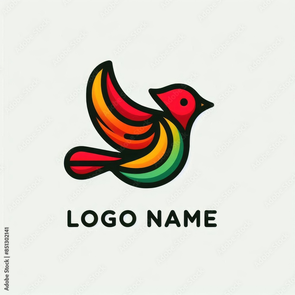 Obraz premium Bird Logo: Elegance and Freedom in Design