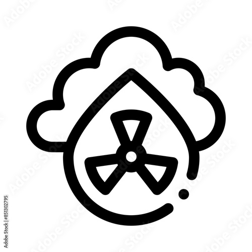 acid rain line icon