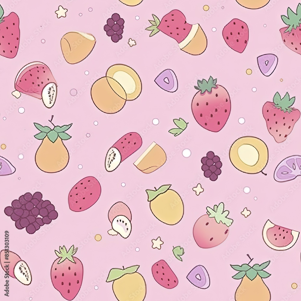 Fruit assorted, seamless pattern, texture, background. Fruit assorted, seamless pattern, texture, background.
