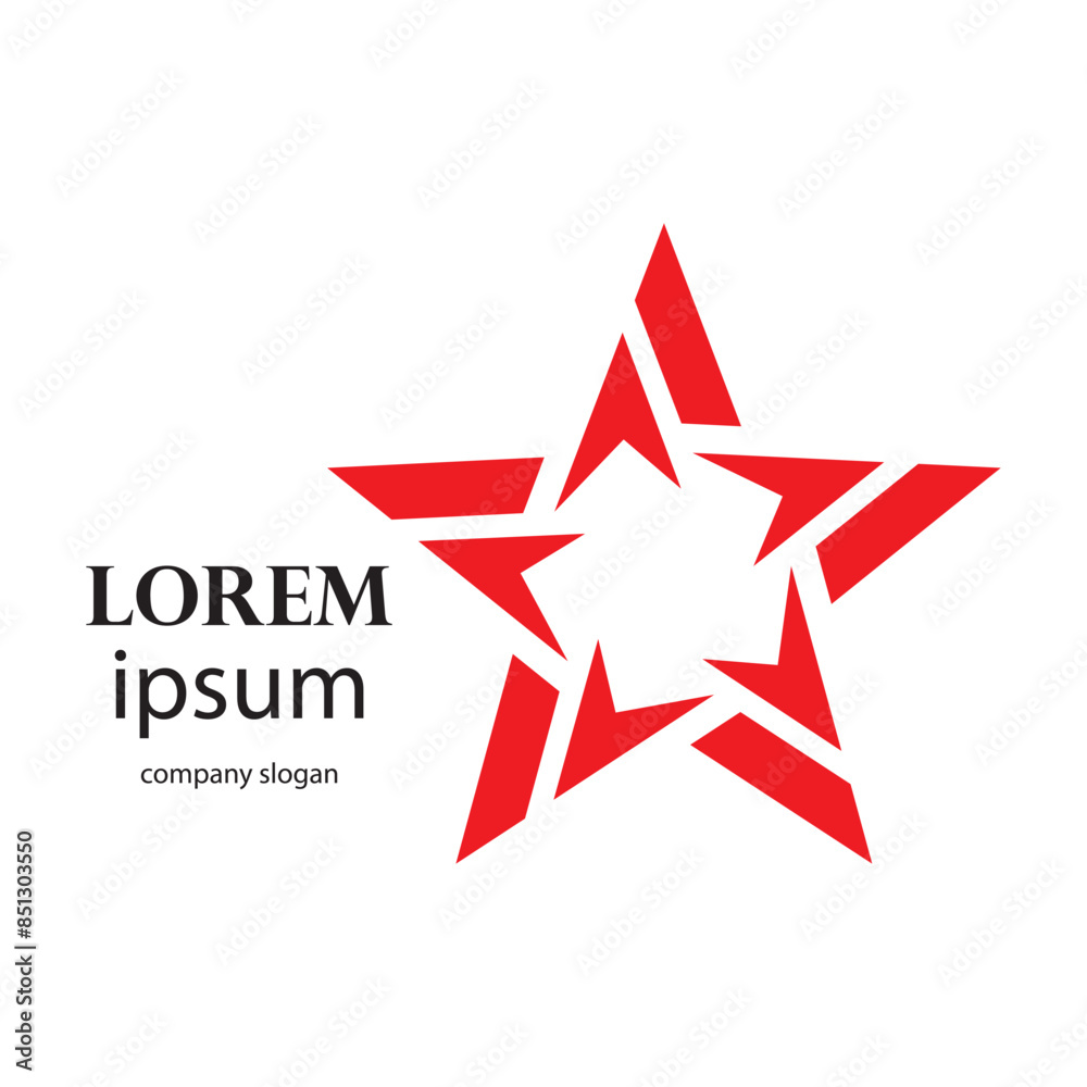 Obraz premium successful victory star logo design