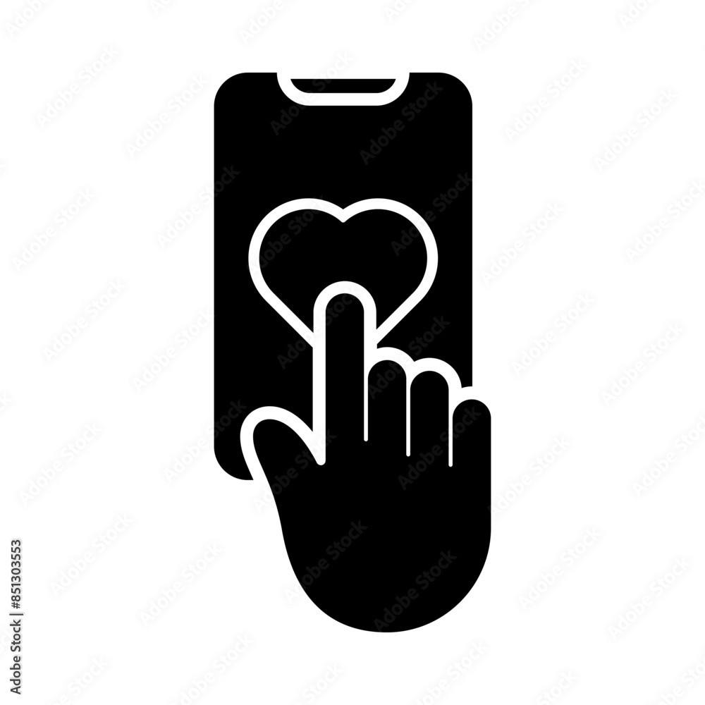 Obraz premium love button icon vector design illustration template