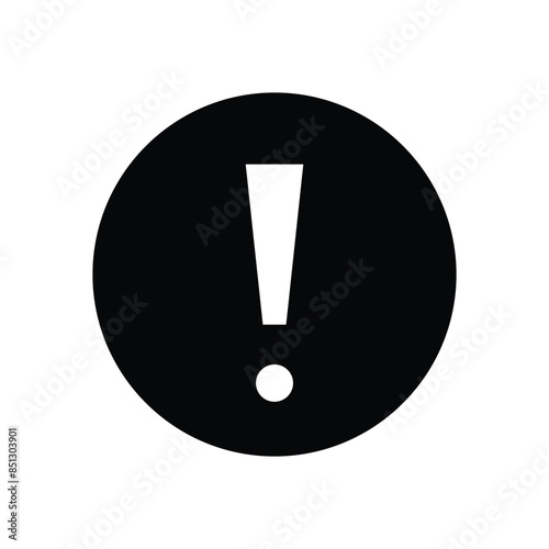 exclamation icon vector template design flat and simple