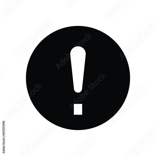 exclamation icon vector template design flat and simple