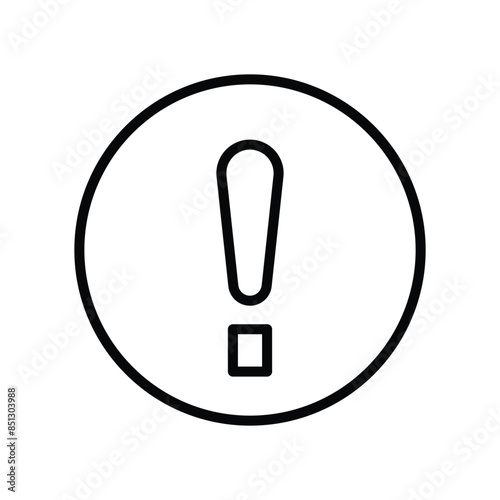 exclamation icon vector template design flat and simple