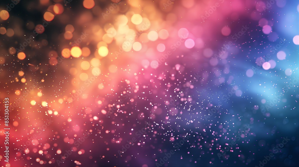 Abstract Particles in Motion Against a Black Background Abstract Particles in Motion Against a Black Background