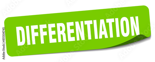 differentiation sticker. differentiation label