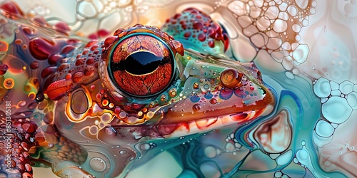 frog - abstract animal art photo