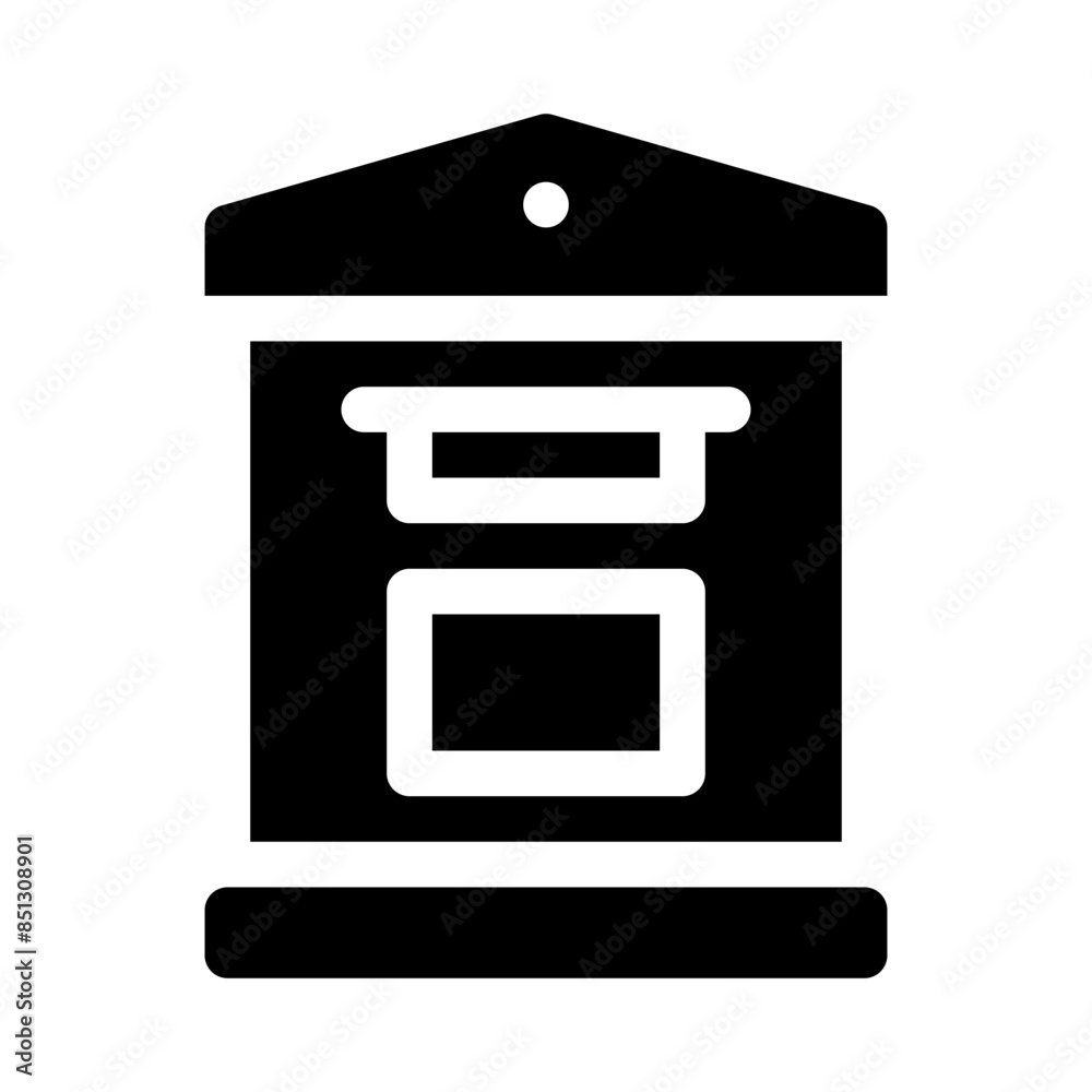 mail box glyph icon mail box glyph icon