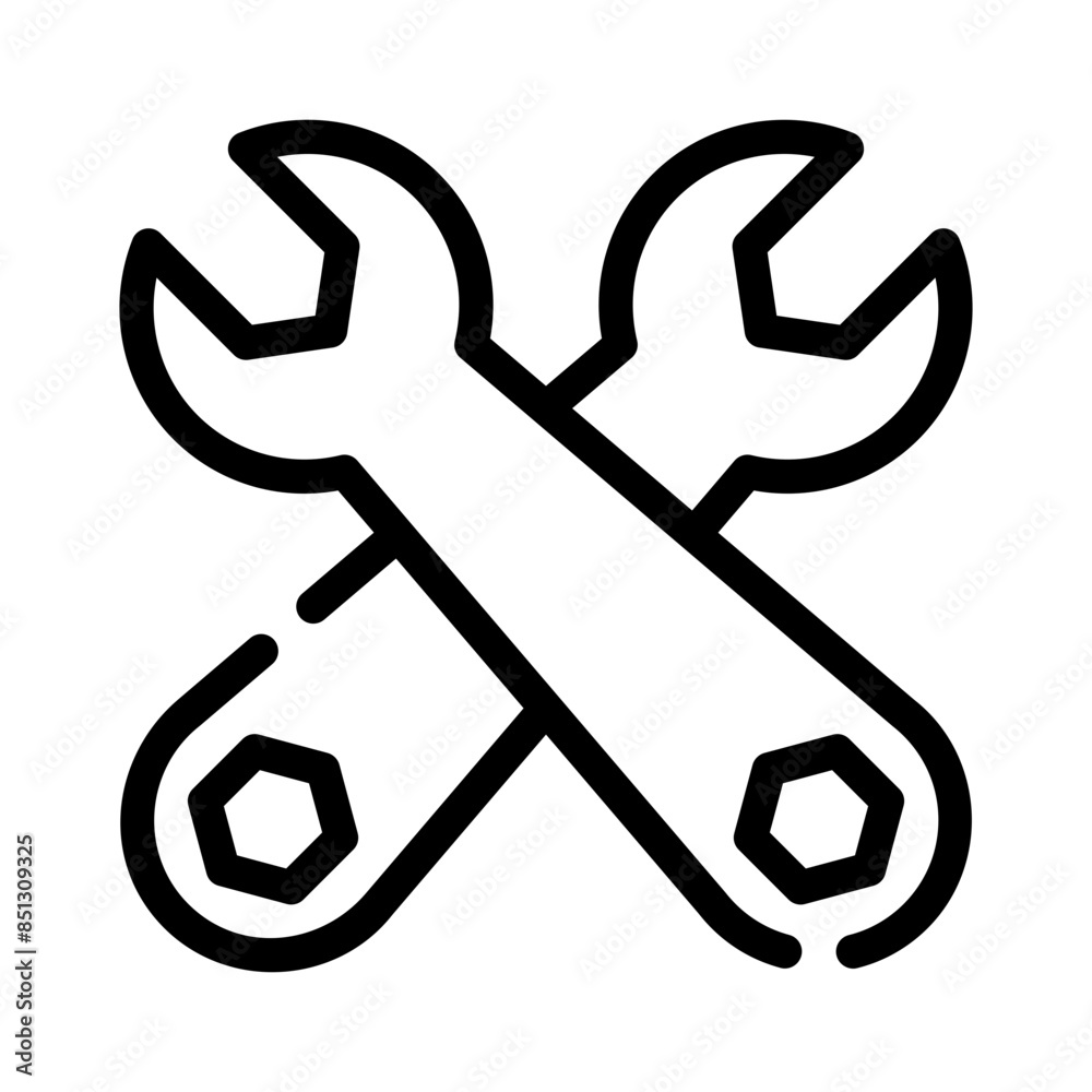 wrench line icon wrench line icon