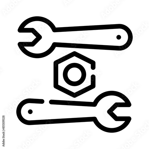 wrench line icon