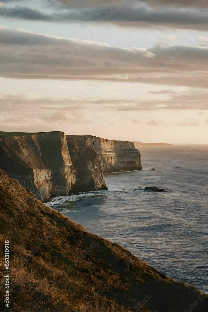 cliffs of moher at sunset cliffs of moher at sunset