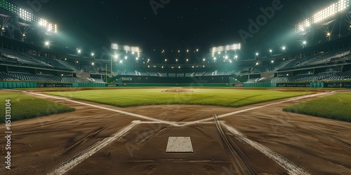 Wallpaper Mural Baseball field - baseball diamond inside empty stadium Torontodigital.ca