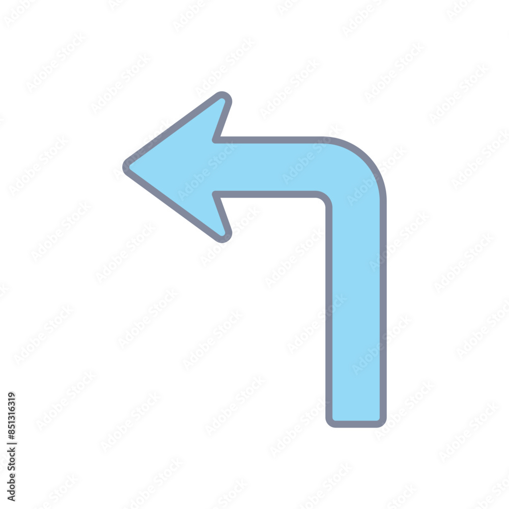 Turn vector icon Turn vector icon
