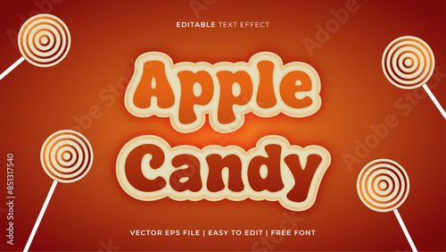 Editable text effects template design with fruits theme and cheerful colors