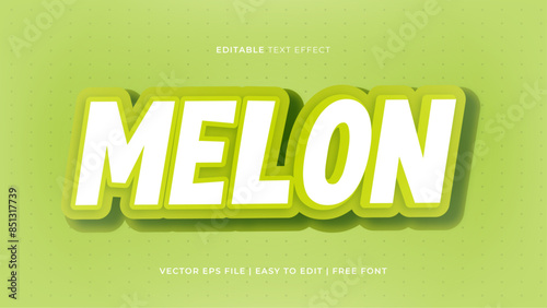 Editable text effects template design with fruits theme and cheerful colors