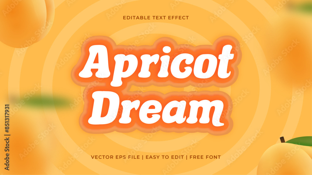 Editable text effects template design with fruits theme and cheerful colors Editable text effects template design with fruits theme and cheerful colors
