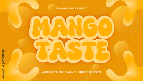 Editable text effects template design with fruits theme and cheerful colors