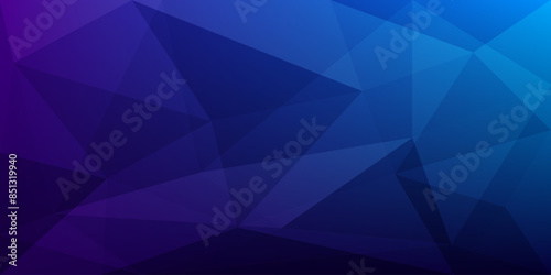 blue and purple gradient background with triangle line polygon pattern