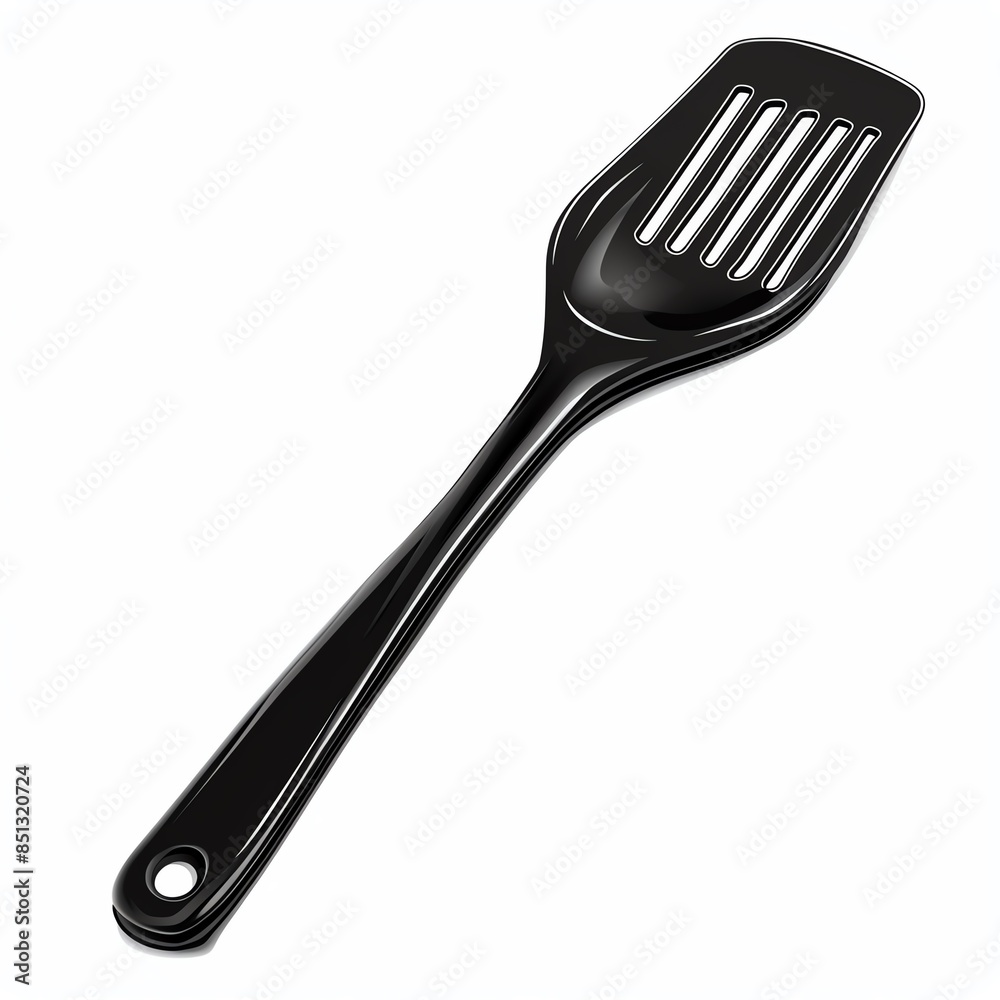 A spatula clipart, kitchen tool element, vector illustration, black, isolated on white background A spatula clipart, kitchen tool element, vector illustration, black, isolated on white background