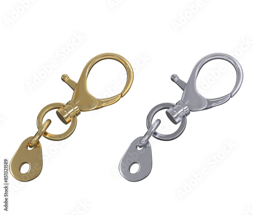 Carbines metallic gold and silver colors. Accessories for bags and jewelry