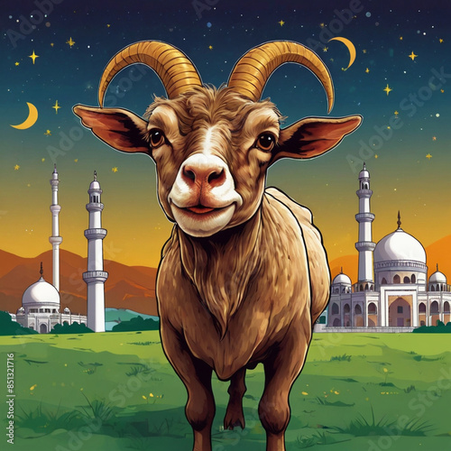 Generate an illustration for Bakra Eid 