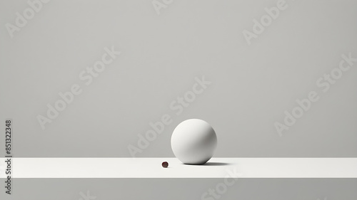 Create a minimalist composition with a single object against a plain background.