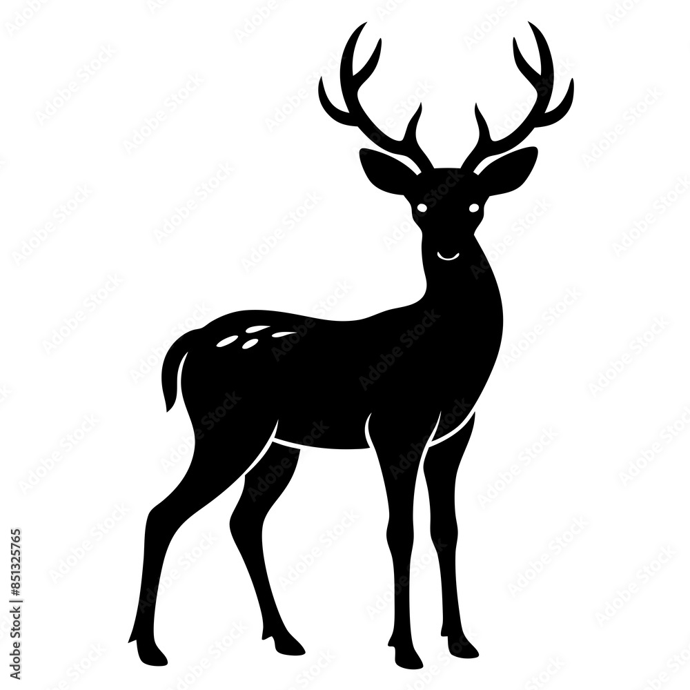 Fototapeta premium deer icon silhouette vector illustration