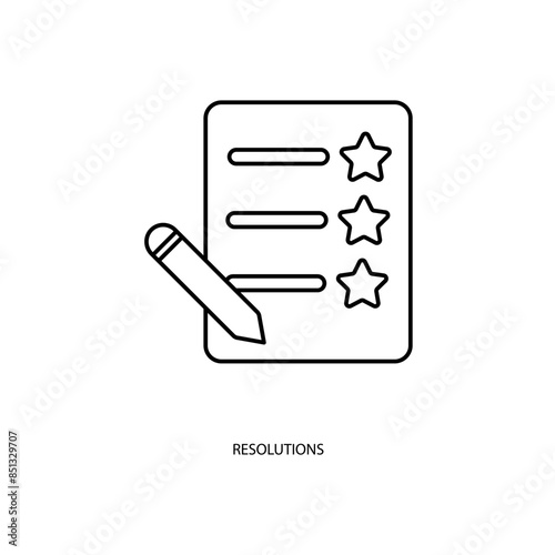 resolutions concept line icon. Simple element illustration. resolutions concept outline symbol design.