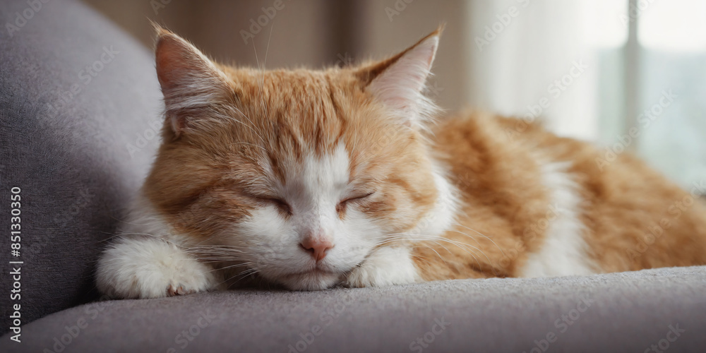 Fototapeta premium cute cat sleeping