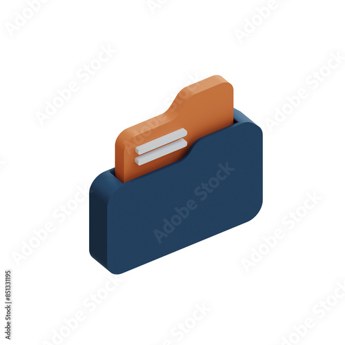 3D Isometric Folder Icon photo