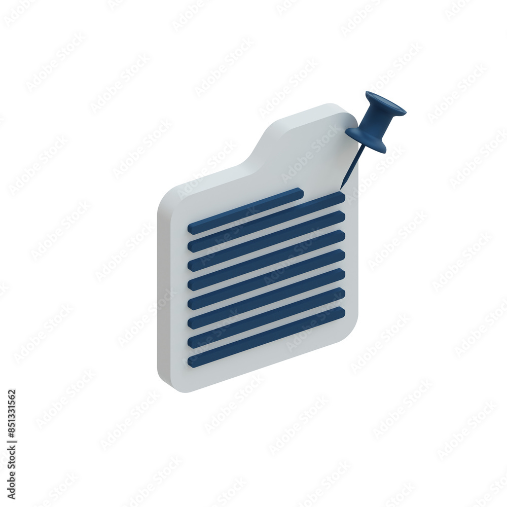 3D Isometric Folder Icon Stock Illustration | Adobe Stock