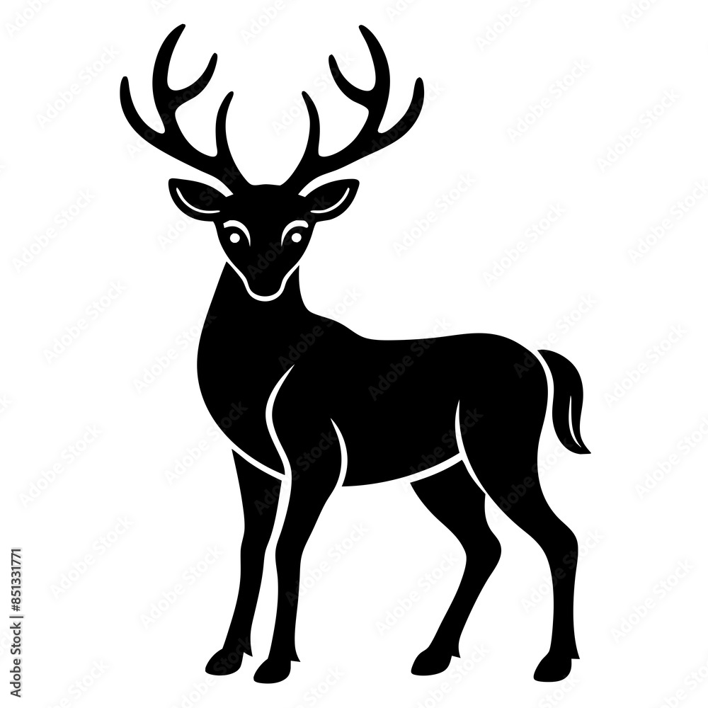 deer silhouette vector illustration deer silhouette vector illustration