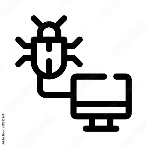malware line icon