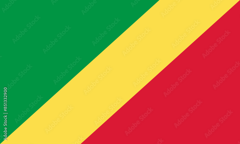 Vector flag of the Republic of the Congo. Symbol of patriotism and freedom. illustration. EPS10 Vector flag of the Republic of the Congo. Symbol of patriotism and freedom. illustration. EPS10
