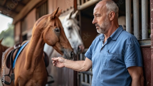 The man and the horses