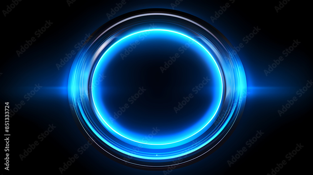 Futuristic glowing blue circle frame Futuristic glowing blue circle frame