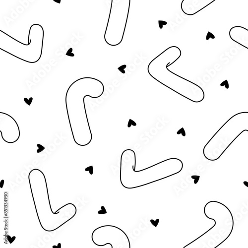 Body pregnancy pillow. Seamless pattern. Coloring Page. Comfortable orthopedic device for sleeping and relaxing. Hand drawn style. Vector drawing. Design ornaments.