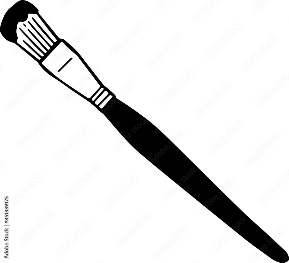 cute cartoon paintbrush drawing. cute cartoon paintbrush drawing.