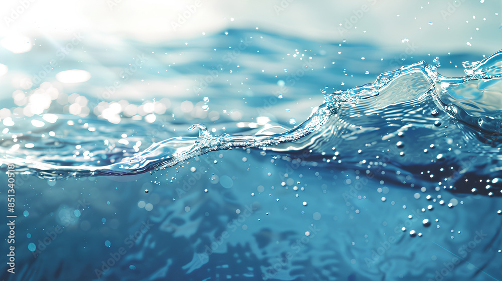 Transparent blue clear water surface texture with ripples, splashes and bubbles. Abstract summer banner background Water waves in sunlight with copy space Cosmetic moisturizer micellar toner emulsion Transparent blue clear water surface texture with ripples, splashes and bubbles. Abstract summer banner background Water waves in sunlight with copy space Cosmetic moisturizer micellar toner emulsion