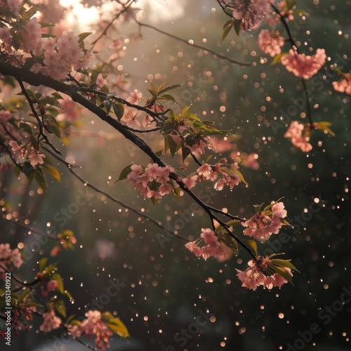 Tranquil Blossom Rain