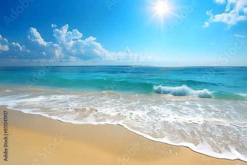 Beautiful beach on the sunny day