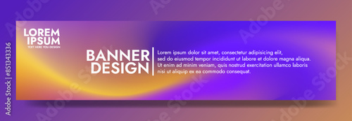 Captivating mesh blur banner features dynamic, mesmerizing waves in striking yellow and purple for contemporary, attention grabbing visuals