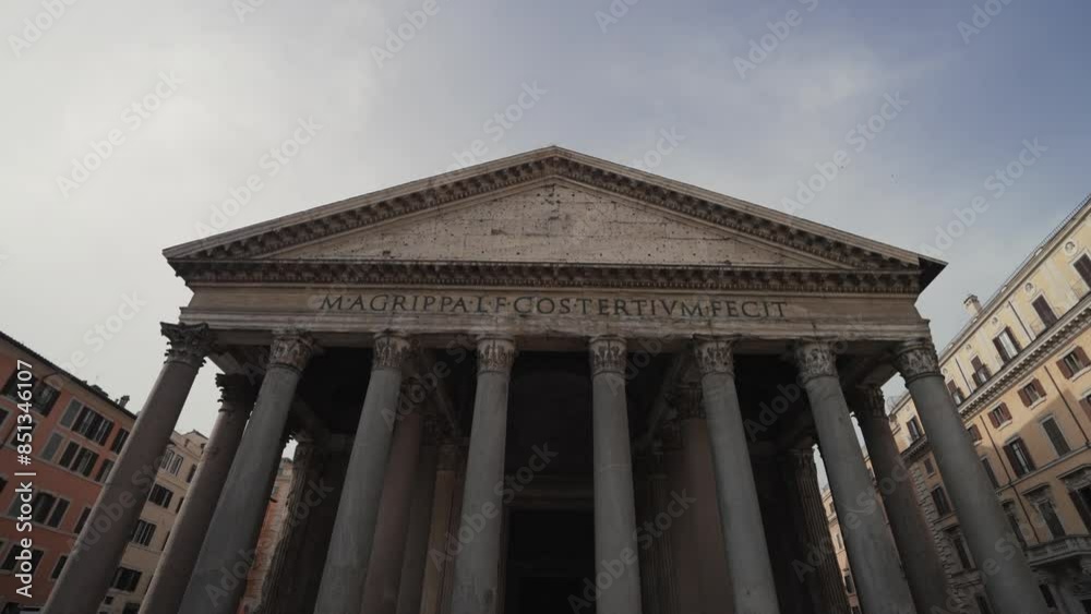 Pantheon in Rome. Temple of Gods. Building columns Pantheon in Rome. Temple of Gods. Building columns
